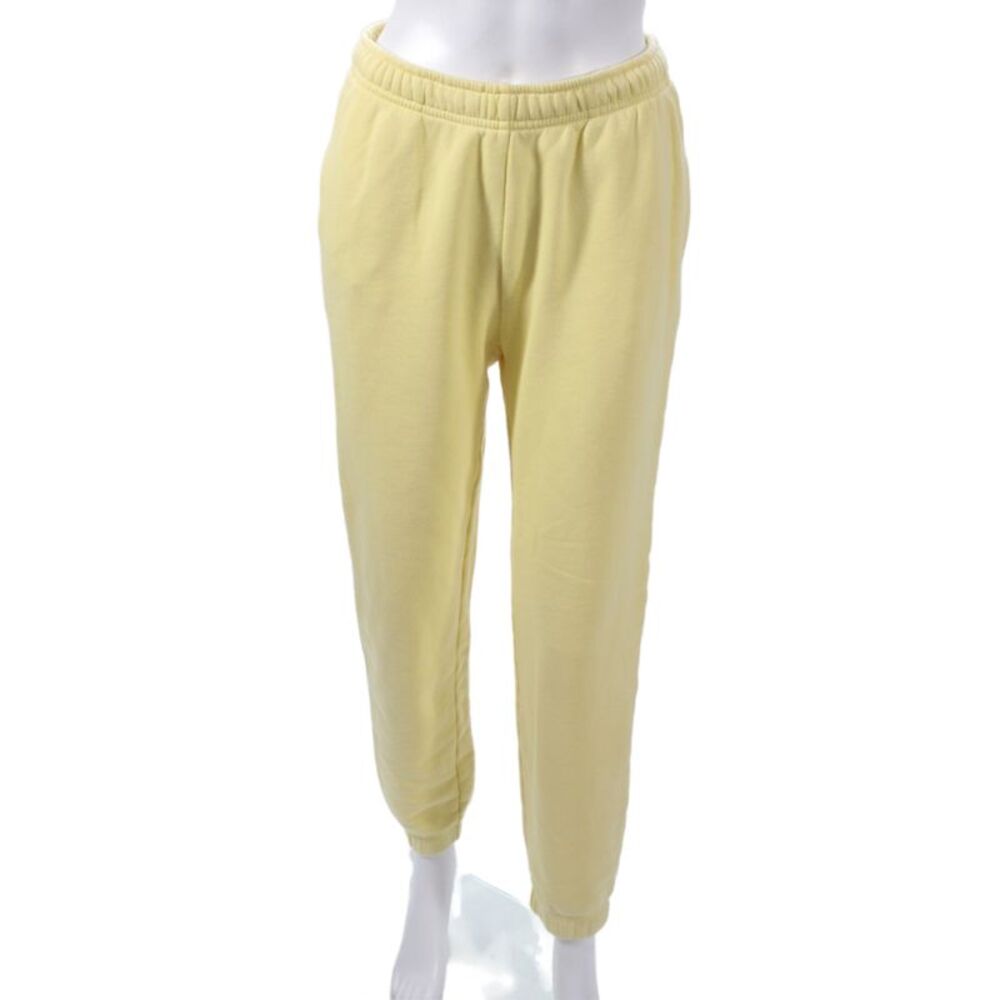 Wesley Women Petite Yellow Jogger Pants Pull On 28 Inseam Size S